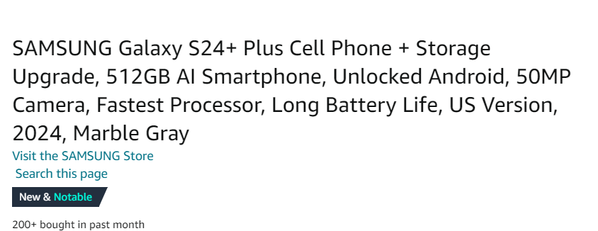 Amazon Product Title