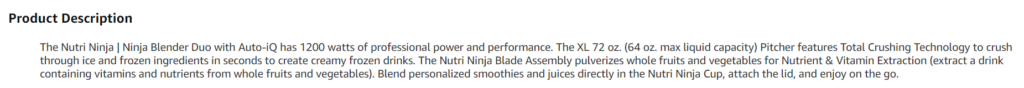Amazon Product Descriptions