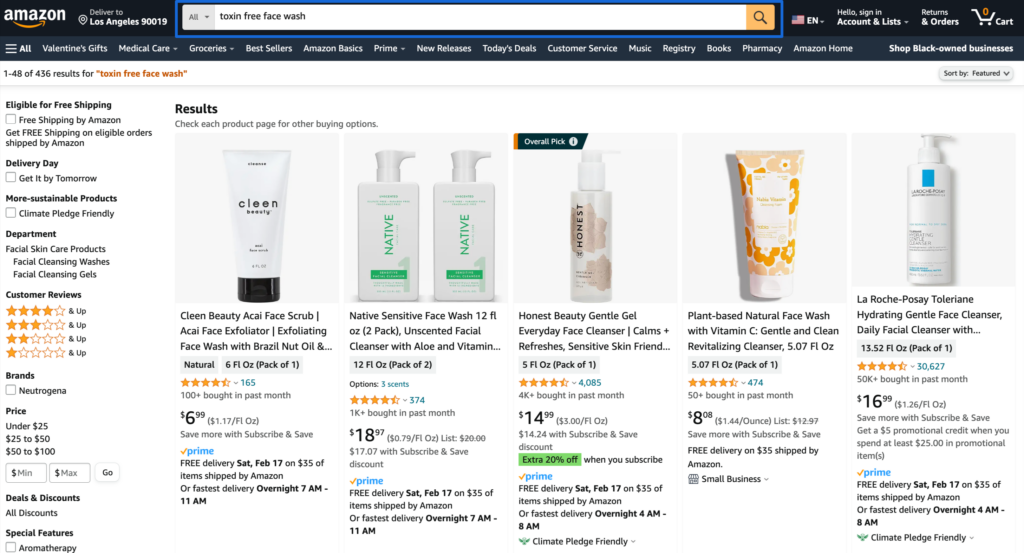 Amazon keywords